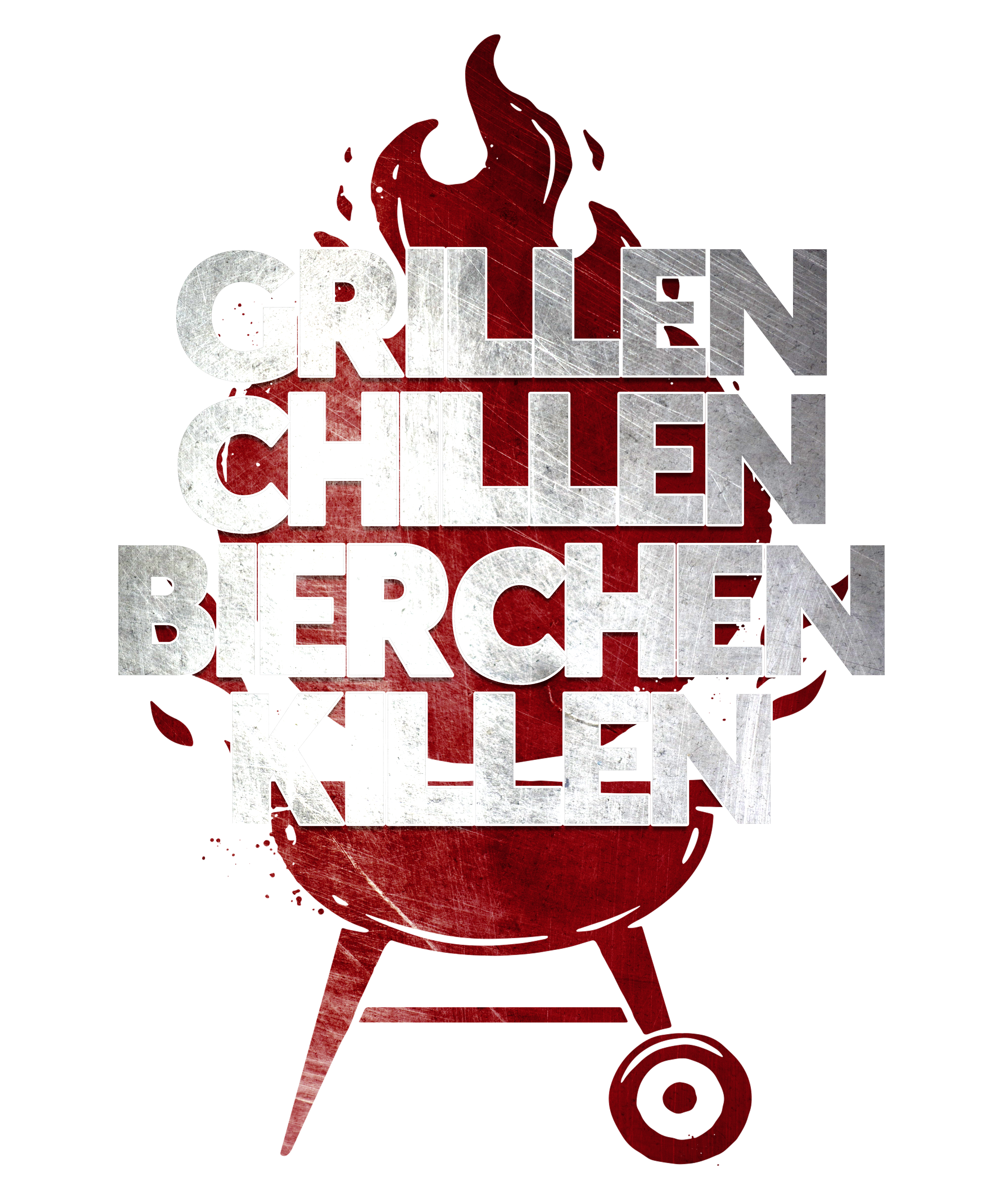 3. Grillen Chillen Bierchen Killen - Lustiges Grill Sommer BBQ T-Shirt